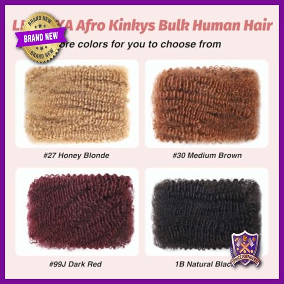 Afro Kinky Curly Human Hair Bundles 10 Inch 60g for Braiding Locs Extensions main image 4